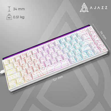 Клавіатура Ajazz NK68 Red Switch White USB-C (NK68-R-S-W) [619246]
