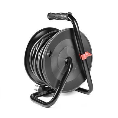 Подовжувач на котушці Stark CRP 1525-P 4 розетки, 25 м, чорний (242000001) [618595]