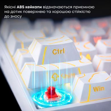 Клавіатура Ajazz NK68 Red Switch White USB-C (NK68-R-S-W) [619246]
