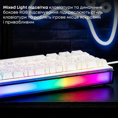 Клавіатура Ajazz NK68 Red Switch White USB-C (NK68-R-S-W) [619246]