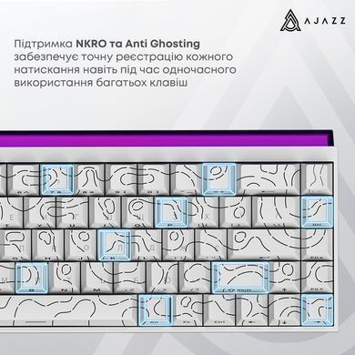 Клавіатура Ajazz NK68 Red Switch White USB-C (NK68-R-S-W) [619246]