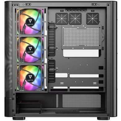Корпус Modecom VOLCANO AQ400 ARGB MIDI SIDE LCD 6,2&rdquo;, 4x120mm fans BLACK без БЖ ATX (MC-A-AQ400-4FA-B) [405390]