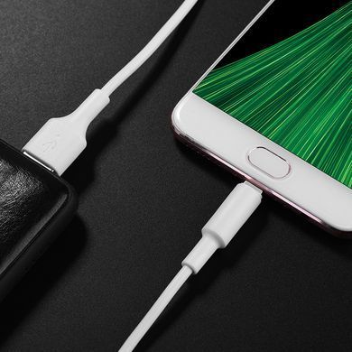Кабель HOCO X25 USB to Micro 2A, 1m, PVC, PVC connectors, White (6957531080138) [802402]