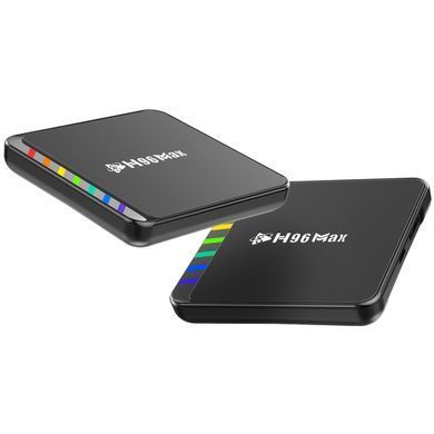 TV Медіаплеєр H96 MAX W2 4/64Gb/ Amlogic S905W2/ Android 11/ WiFi 2.4G+5G/BT:5.0/ LAN:100M/ чорний (W2_4GB/64GB) [405018]
