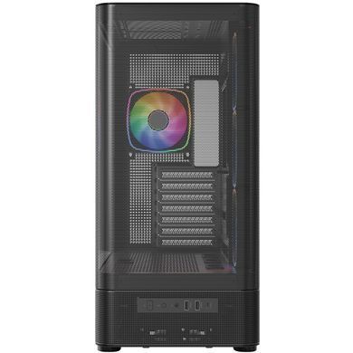 Корпус Modecom VOLCANO AQ400 ARGB MIDI SIDE LCD 6,2&rdquo;, 4x120mm fans BLACK без БЖ ATX (MC-A-AQ400-4FA-B) [405390]