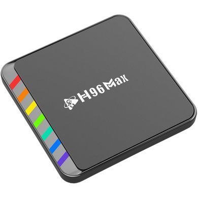 TV Медіаплеєр H96 MAX W2 4/64Gb/ Amlogic S905W2/ Android 11/ WiFi 2.4G+5G/BT:5.0/ LAN:100M/ чорний (W2_4GB/64GB) [405018]