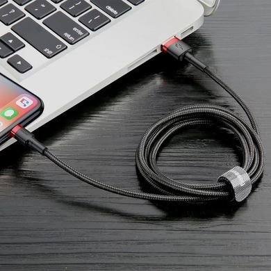 Кабель Baseus Cafule Cable USB For iP 2A 3m Red+Black (CALKLF-R91) [802372]