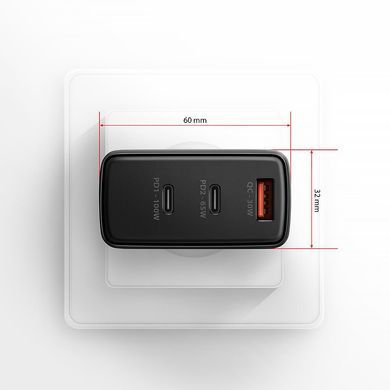 Мережевий зарядний пристрій AXAGON, 3x port (USB + dual USB-C), PD3.0/QC4+/PPS/Apple, 100W, Чорний (ACU-DPQ100) [502988]