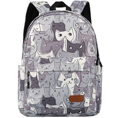 Рюкзак 2Е, TeensPack Cats, сірий (2E-BPT6114GC) [103207]
