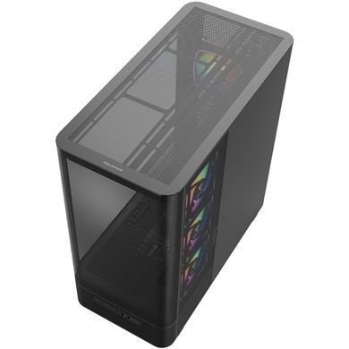 Корпус Modecom VOLCANO AQ400 ARGB MIDI SIDE LCD 6,2&rdquo;, 4x120mm fans BLACK без БЖ ATX (MC-A-AQ400-4FA-B) [405390]