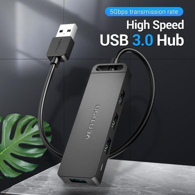 USB-хаб Vention 4 ports Black (CHLBB) [605132]