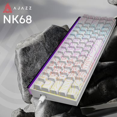 Клавіатура Ajazz NK68 Red Switch White USB-C (NK68-R-S-W) [619246]