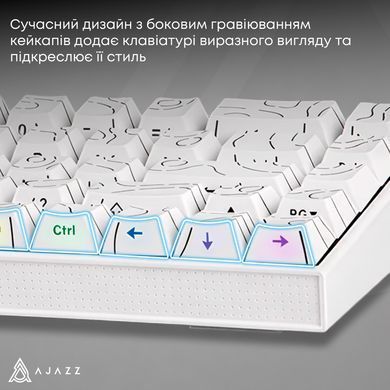 Клавіатура Ajazz NK68 Red Switch White USB-C (NK68-R-S-W) [619246]