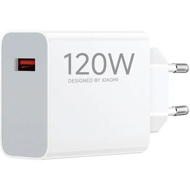 Зарядний пристрій Xiaomi 120W HyperCharge Combo USB-A White + кабель Type-C (BHR9462EU) [620224]