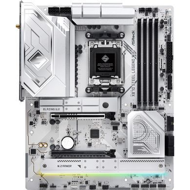 Материнська плата ASRock (AM5/X870, 4*DDR5, 2xPCIex16, HDMI/USB4, 4xSATA, 3xM.2, 2.5GLan, ATX) (X870 STEEL LEGEND WIFI) [403426]
