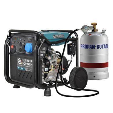 Генератор газобензиновий інверторний Konner&Sohnen KS 8100iEG 1/3, LPG 230/4000В, 8-8.5кВт, електростартер, 68кг (KS8100IEG1/3) [114592]