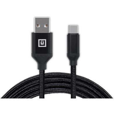 Кабель REAL-EL Premium Fabric USB - USB Type-C (M/M), 2 м, Black (EL123500047) [604047]