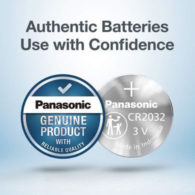 Батарейка Panasonic літієва CR2032 блістер, 1 шт. (CR-2032PT/1B) [115321]