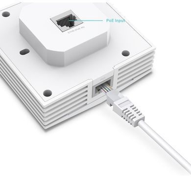 Точка доступу TP-LINK EAP650 WALL AX3000, 1xGE, 1xGE out, PoE (EAP650-WALL) [104539]