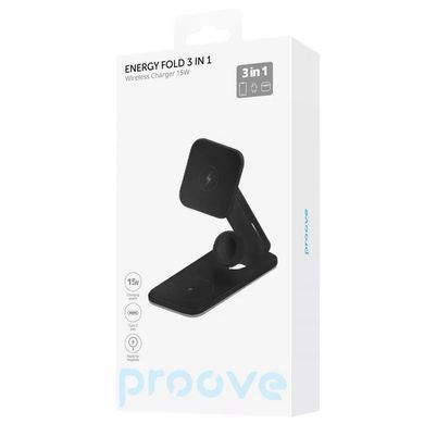 Бездротовий зарядний пристрій Proove Energy Fold 3in1 15W Black (WSEF15010001) [603333]