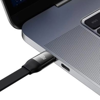 Кабель Baseus Bright Mirror 2 Series Retractable 3-in-1 Fast Charging Data Cable Type-C to M+L+C 100W 1.1m Black (CAMJ010201) [802605]