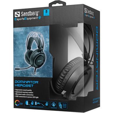 Ігрова гарнітура Sandberg Dominator Headset RGB Black (126-22) [401832]