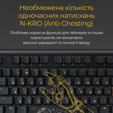 Клавіатура Ducky One 3 TKL Cherry MX Blue RGB UA USB Black (DKON2187ST-CUAPXCLAWSC1) [614118]