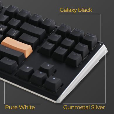 Клавіатура Ducky One 3 TKL Cherry MX Blue RGB UA USB Black (DKON2187ST-CUAPXCLAWSC1) [614118]