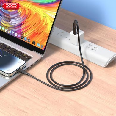 Кабель XO USB Type-C - USB Type-C (M/M), 3А, 60W, 1.2 м, Black (NB-Q265B-CC.black) [609408]