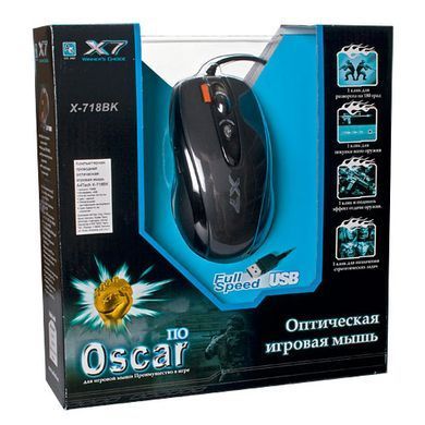 Миша A4Tech X-718BK Black (X-718BK USB (Black)) [606293]