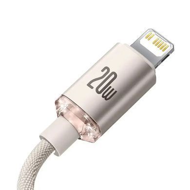 Кабель Baseus Crystal Shine Series Fast Charging Data Cable Type-C to iP 20W 1.2m Pink (CAJY001304) [802570]
