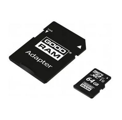 Карта пам'яті microSDXC (UHS-1) GoodRam 64Gb class 10 (adapter SD) (M1AA-0640R11) [805258]