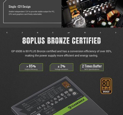 Блок живлення GAMEMAX (GP 650B) [304177]