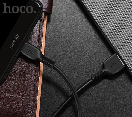 Кабель HOCO X20 USB to Type-C 3A, 2m, PVC, TPE connectors, Black (6957531068907) [805216]