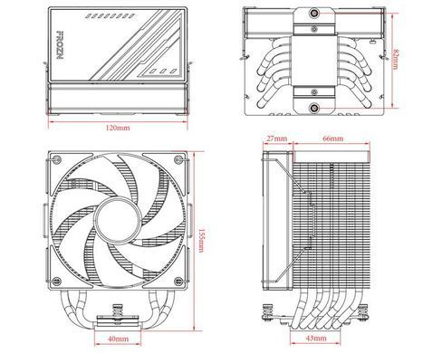 Кулер процесорний ID-Cooling (FROZN A610 ARGB White) [608973]