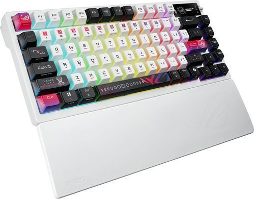 Клавіатура механічна ASUS ROG Azoth X 81key, NX Snow, USB-A/WL/BT, EN, RGB, білий (90MP044F-BKUA30) [110349]