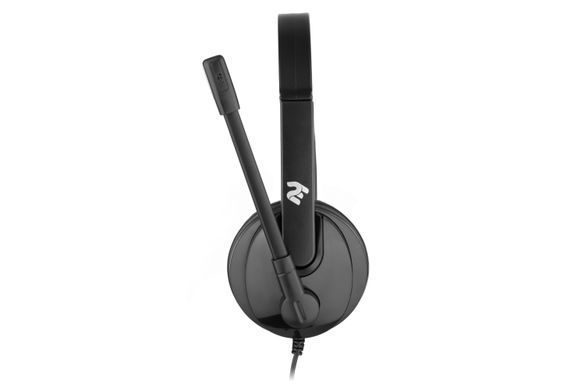 Гарнітура ПК моно On-ear 2E CH12 USB, omni-mic, 2м, чорний (2E-CH12MU) [107164]