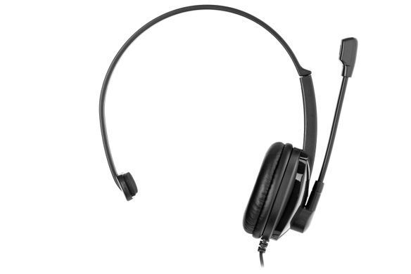 Гарнітура ПК моно On-ear 2E CH12 USB, omni-mic, 2м, чорний (2E-CH12MU) [107164]