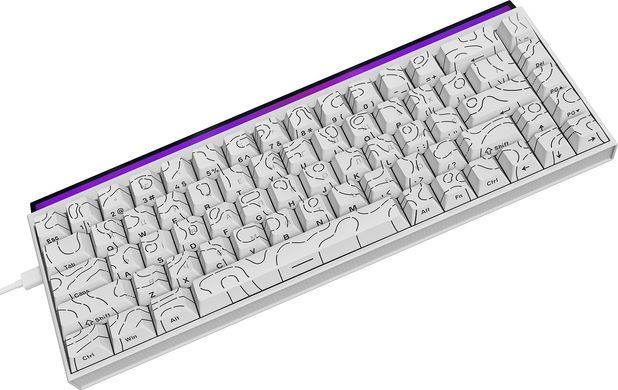 Клавіатура Ajazz NK68 Red Switch White USB-C (NK68-R-S-W) [619246]