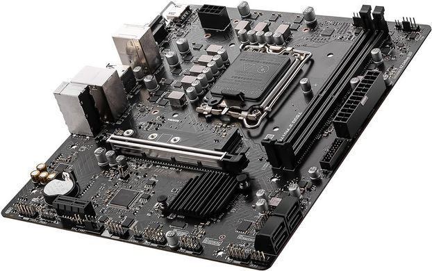 Материнська плата MSI PRO H610M-E DDR4 (1700/H610, 2*DDR4, HDMI/VGA, 4xSATAІІІ, M.2, GLan, 7.1ch, mATX) (911-7D48-021) [402691]