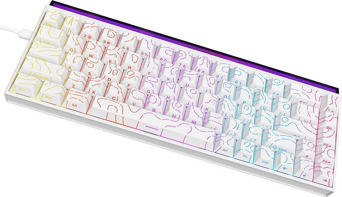 Клавіатура Ajazz NK68 Red Switch White USB-C (NK68-R-S-W) [619246]