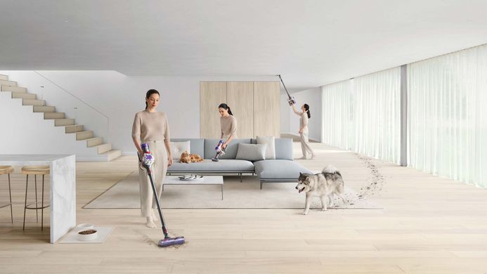 Пилосос Dyson безпровідний SV25 V8 Advanced 425Вт, конт пил -0.54л, автон. робота до 40хв, турборежим, сіро-фіолетовий (492636-01) [102468]