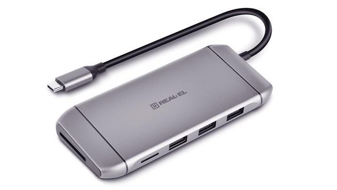 USB-хаб REAL-EL CQ-900 3 ports (EL123110003) [605108]