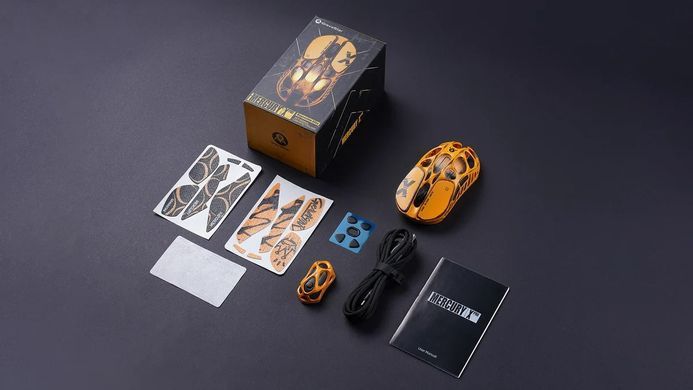 Миша GravaStar Mercury X Pro, 8K, BT/WL/USB-A, RGB, Battle-Worn Yellow (GS_X_PRO_YLW) [113154]