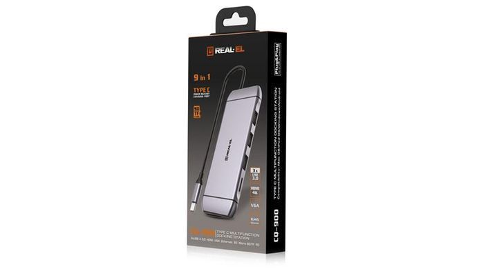 USB-хаб REAL-EL CQ-900 3 ports (EL123110003) [605108]