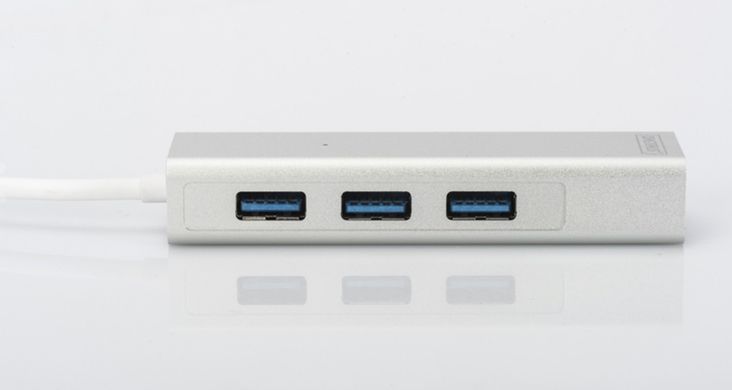 Хаб DIGITUS USB-A > 3xUSB-A/RJ45 (DA-70250-1) [108790]
