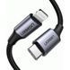 Кабель UGREEN US304 USB-C to Lightning M/M Cable Aluminum Shell Braided 2m (Black) (UGR-60761) [805464], фото 3