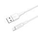 Кабель HOCO X25 USB to Micro 2A, 1m, PVC, PVC connectors, White (6957531080138) [802402], фото 3