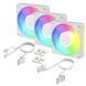 Набір із трьох вентиляторів для корпусу 120MM BioniX P12 A-RGB 3-PACK WHT ARCTIC (ACFAN00338A) [504718], фото 1