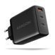 Мережевий зарядний пристрій AXAGON, 3x port (USB + dual USB-C), PD3.0/QC4+/PPS/Apple, 100W, Чорний (ACU-DPQ100) [502988], фото 1